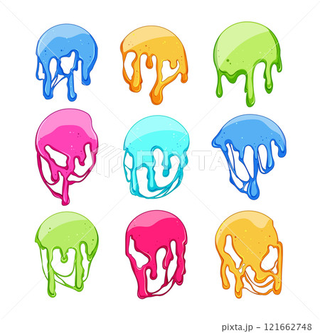 melted circle set cartoon vector illustration melted circle set cartoon vector illustration 121662748