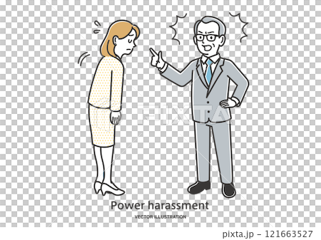 上司からパワハラを受ける女性会社員 上司からパワハラを受ける女性会社員 121663527