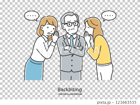 上司に告げ口をする二人の女性会社員 121663535