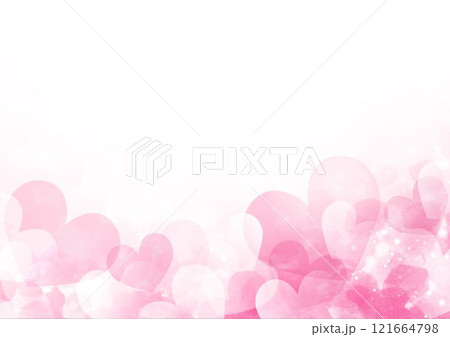 ハートイメージ淡いピンク背景 121664798