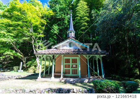 秋の日の乙女峠マリア聖堂5　島根県鹿足郡津和野町 121665418