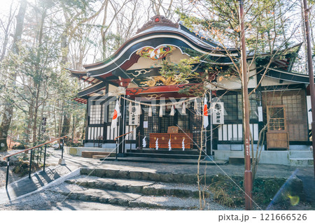 山梨県富士吉田市 新屋山神社 本宮 2025年1月 山梨県富士吉田市 新屋山神社 本宮 2025年1月 121666526