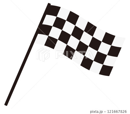 チェッカーフラッグのイラスト 121667826