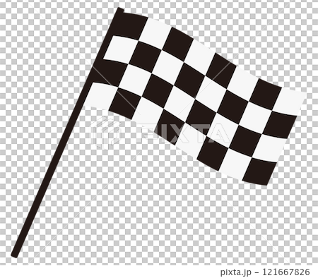 チェッカーフラッグのイラスト 121667826
