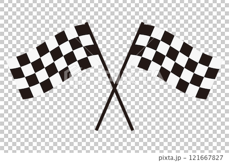 Checkered flag illustration icon Checkered flag illustration icon 121667827