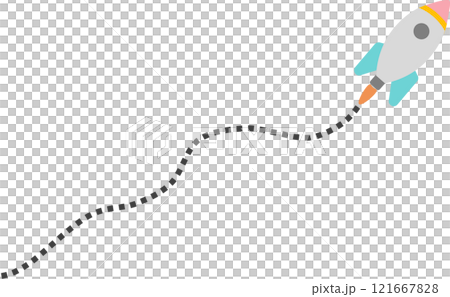 ロケットが飛ぶイラスト ロケットが飛ぶイラスト 121667828