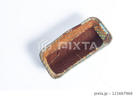 Empty paper loaf pan on a white background Empty paper loaf pan on a white background 121667966