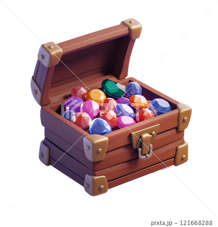 3D Treasure Chest 121668288