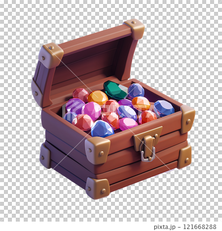 3D Treasure Chest 121668288