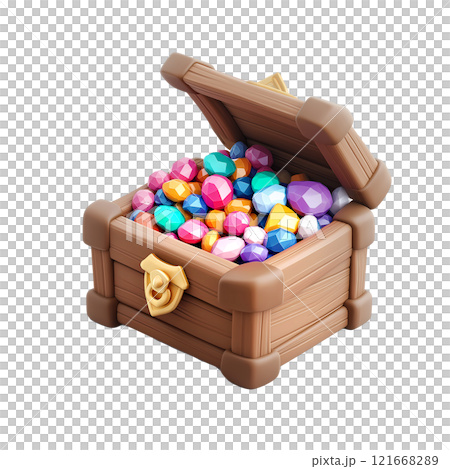3D Treasure Chest 121668289