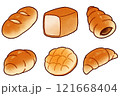 いろいろなパンのイラストセット 121668404