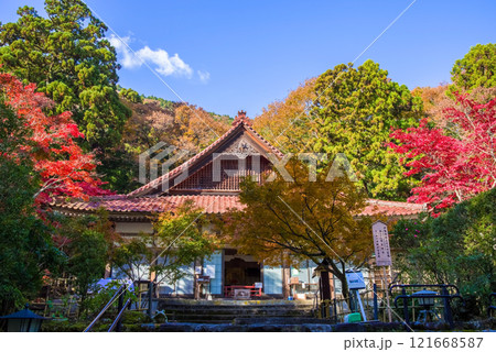 聖宝寺　本堂　鳴谷山聖宝寺　紅葉の名所　いなべ市　三重県 121668587