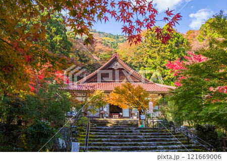 聖宝寺　本堂　鳴谷山聖宝寺　紅葉の名所　いなべ市　三重県 121669006