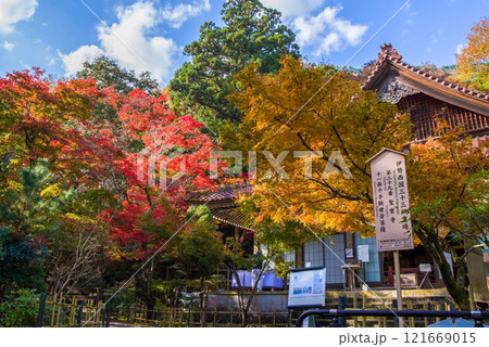 聖宝寺　本堂　鳴谷山聖宝寺　紅葉の名所　いなべ市　三重県 121669015