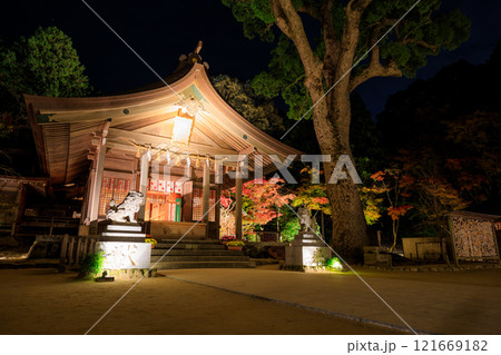 ライトアップされた秋の宝満宮 竈門神社　福岡県太宰府市 121669182