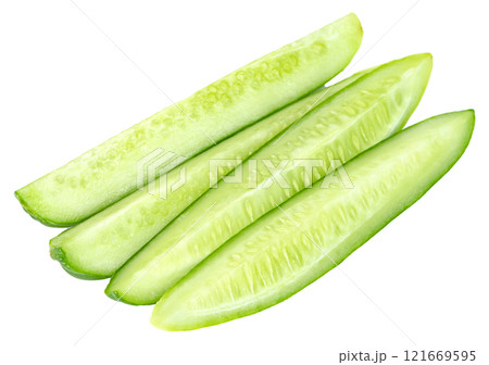 diced cucumber isolated 121669595