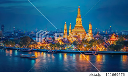 タイのワット・アルンのイメージ02 121669676