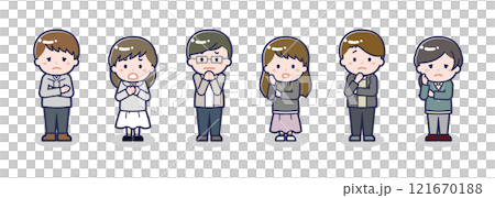 Various people set _ confused _ men and women Various people set _ confused _ men and women 121670188
