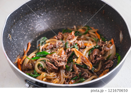 フライパンで作るチャプチェ 121670650