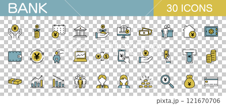 銀行相關圖示設定顏色 121670706