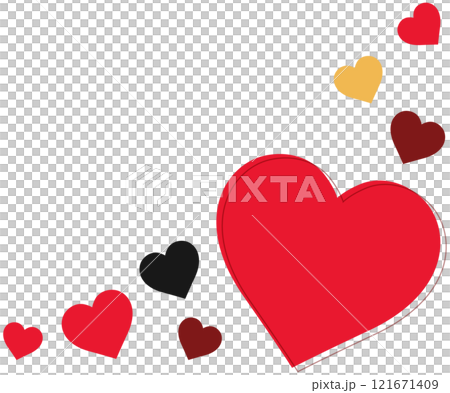 Cute and grown-up heart pattern 121671409
