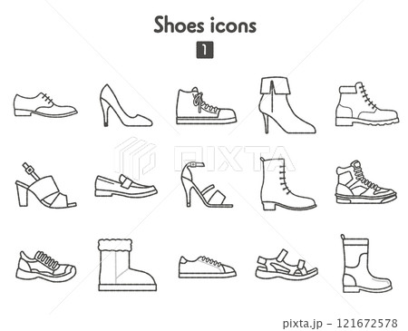 シューズのアイコン集 121672578