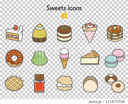 Sweets icon collection 2 Sweets icon collection 2 121672580