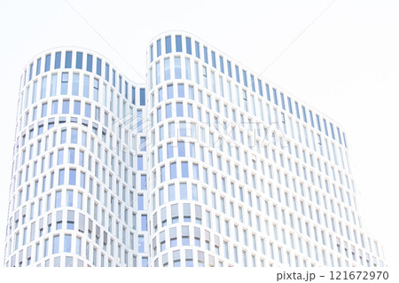 facades of modern buildings in the center of Berlin 121672970