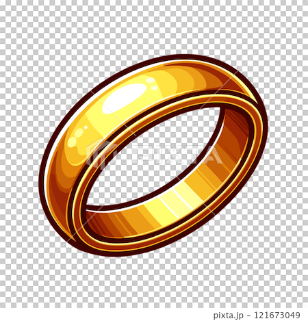 簡單的金戒指插畫 簡單的金戒指插畫 121673049