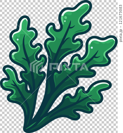 海草のワカメのイラスト 121673083