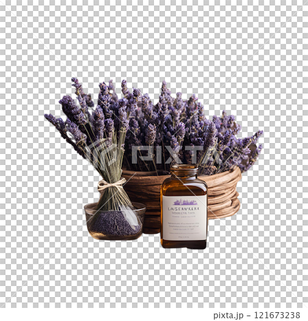 lavender in a bottle 121673238