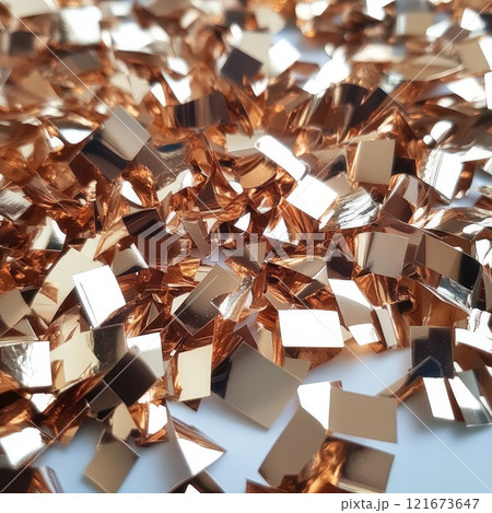 glitter foil pieces bronze color. Rose gold foil 121673647