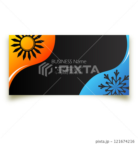 Business card for air conditioning and home heating Business card for air conditioning and home heating 121674216