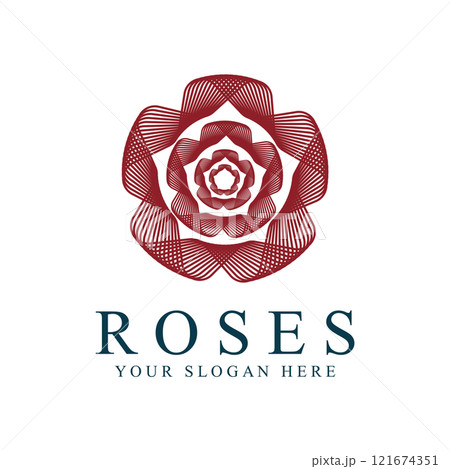 Rose logo illustration. Rose logo illustration. 121674351