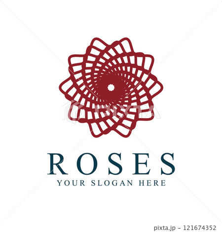 Rose logo illustration. 121674352