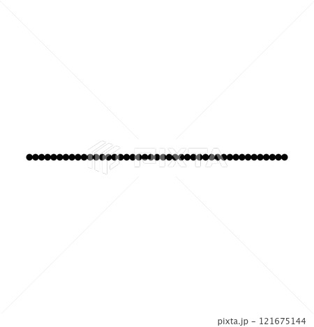 Divider border frame circle shape horizontal line vector icon for decorative vintage doodle element for design in vector illustration 121675144