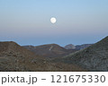 Night view with a moon above mountains in Negev desert in Israel 121675330