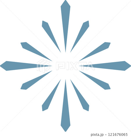 シンプルおしゃれな雪の結晶風アイコン2 シンプルおしゃれな雪の結晶風アイコン2 121676065