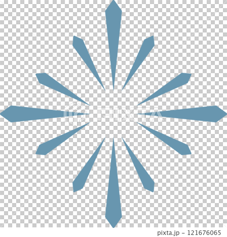 シンプルおしゃれな雪の結晶風アイコン2 シンプルおしゃれな雪の結晶風アイコン2 121676065