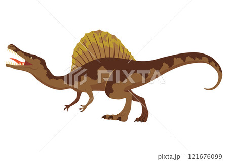 Dinosaurs silhouette. Dino monsters icon. Prehistoric reptile monster. Sketch vector illustration isolated on white 121676099
