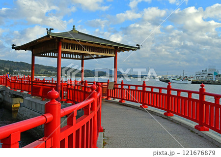 宮城県 気仙沼市 神明崎 浮見堂 遊歩道 宮城県 気仙沼市 神明崎 浮見堂 遊歩道 121676879