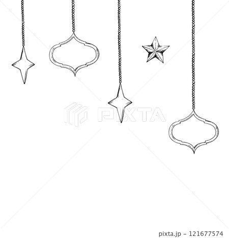 Vector frame with Moroccan arabian mosaic,...のイラスト素材 [121677574] - PIXTA