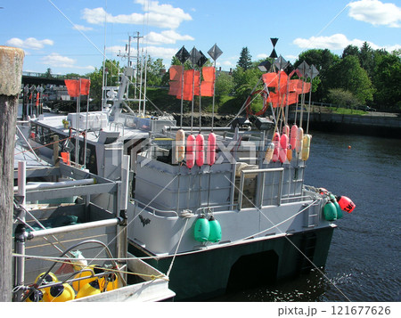 アメリカ合衆国 ニューハンプシャー ポーツマス漁港 漁船 アメリカ合衆国 ニューハンプシャー ポーツマス漁港 漁船 121677626