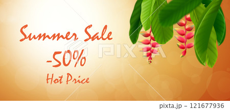 Sun light background. Abstract bright spring or summer landscape texture with bokeh, lights sun and blue sky. copy space 121677936