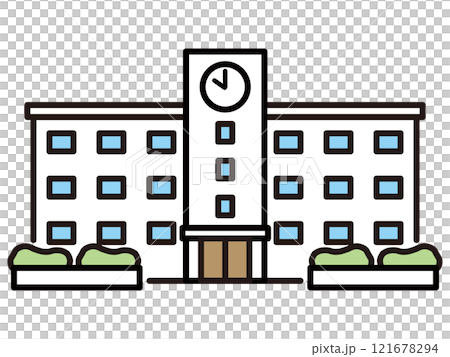 シンプルな学校のアイコン 121678294