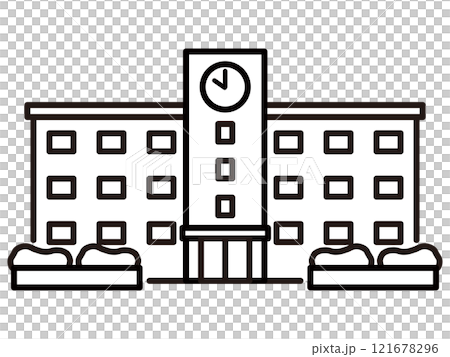 シンプルな学校のアイコン 121678296