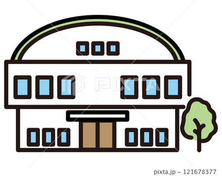 シンプルな体育館のイラスト 121678377
