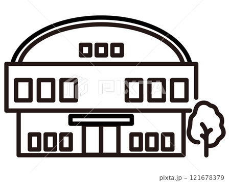 シンプルな体育館のイラスト 121678379