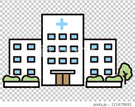 簡單的醫院圖標 簡單的醫院圖標 121679091