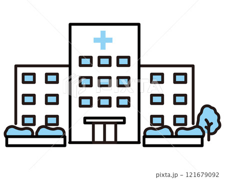 シンプルな病院のアイコン 121679092